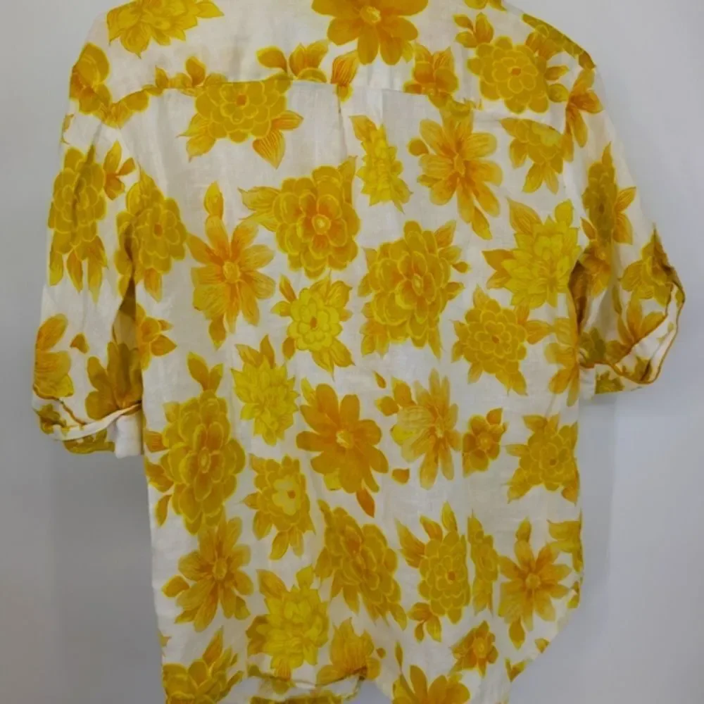 Floral Yellow Women's Shorts And Shirt